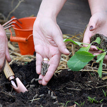 Lade das Bild in den Galerie-Viewer, Gemeinsam garteln! Bio Langzeitdünger aus Schafwolldünger sorgt für eine reiche Ernte.