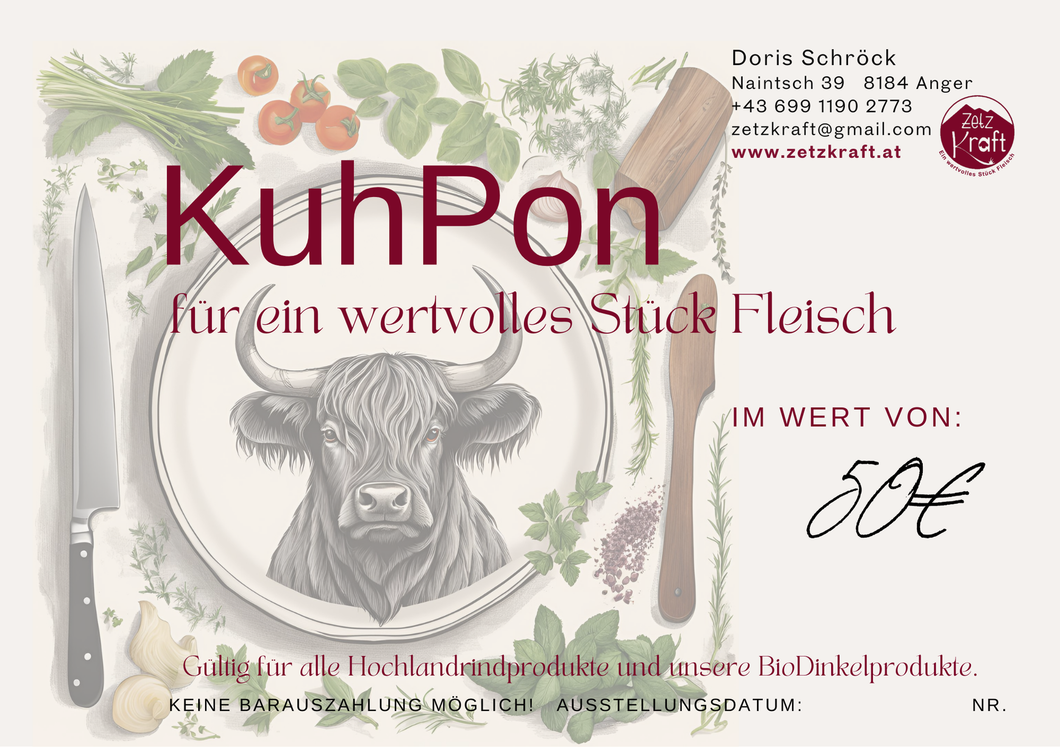 50€ Kuhpon Gutschein